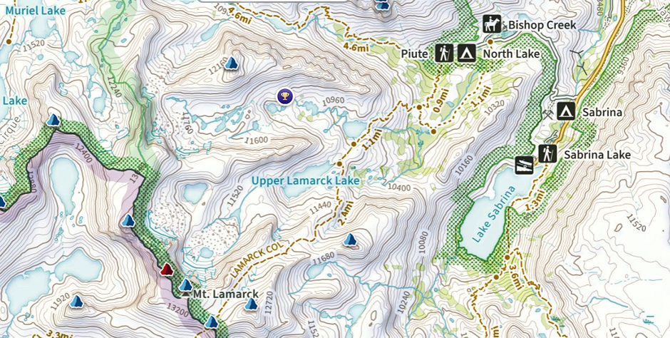 Mount Lamarck trail